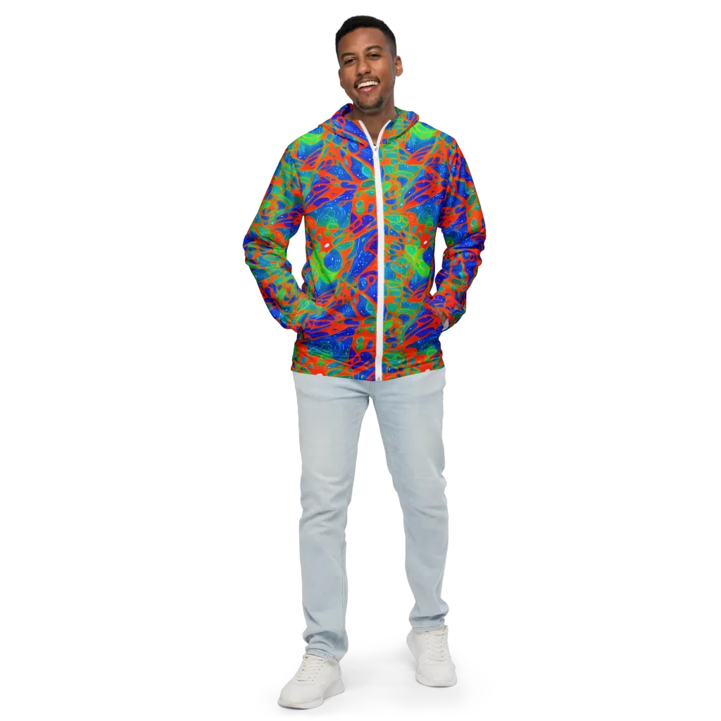 Radiant Cells on Men's Windbreaker — Front