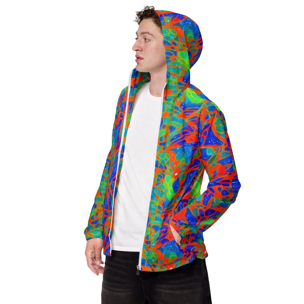Radiant Cells on Men's Windbreaker — Left Front