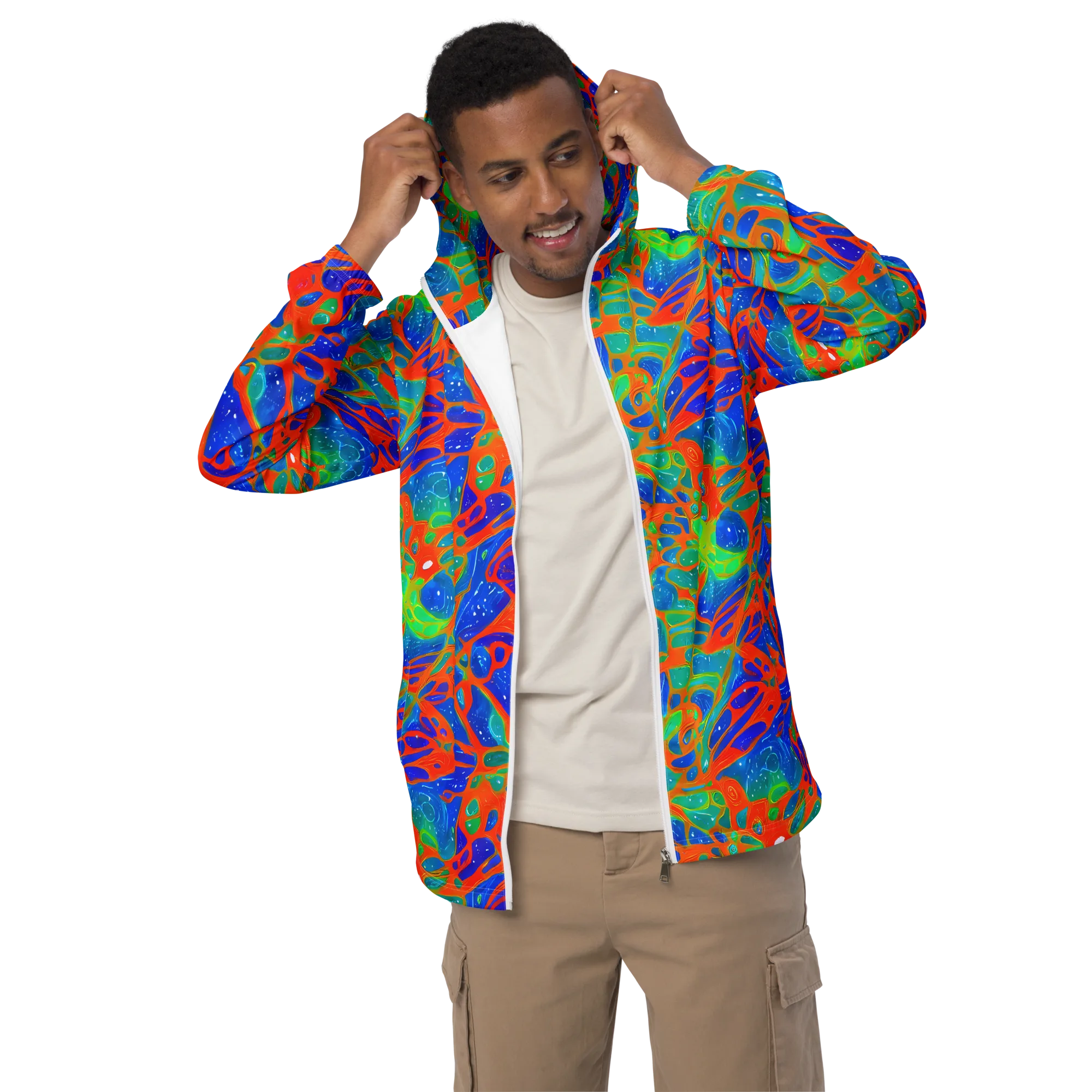 Radiant Cells on Men's Windbreaker — Front
