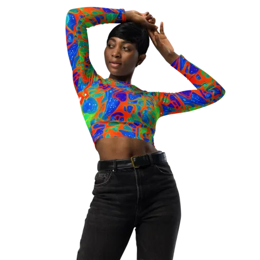Radiant Cells on a Long Sleeve Crop Top