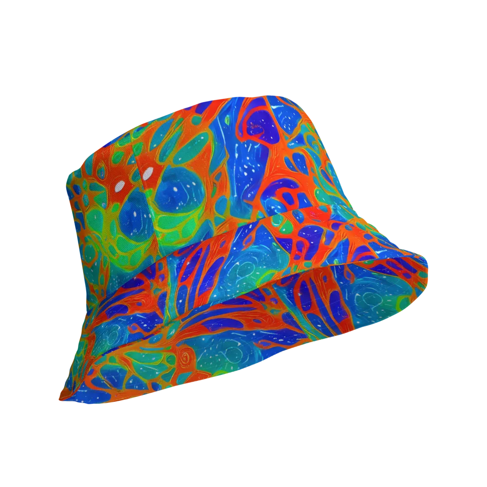 Radiant Cells on Reversible Bucket Hat — Product details Outside