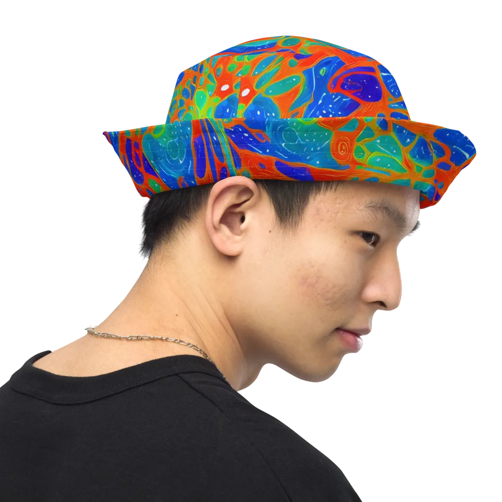 Radiant Cells on Reversible Bucket Hat — Right Outside