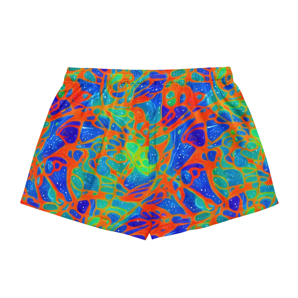 Radiant Cells on Women's Pajama Shorts — Back