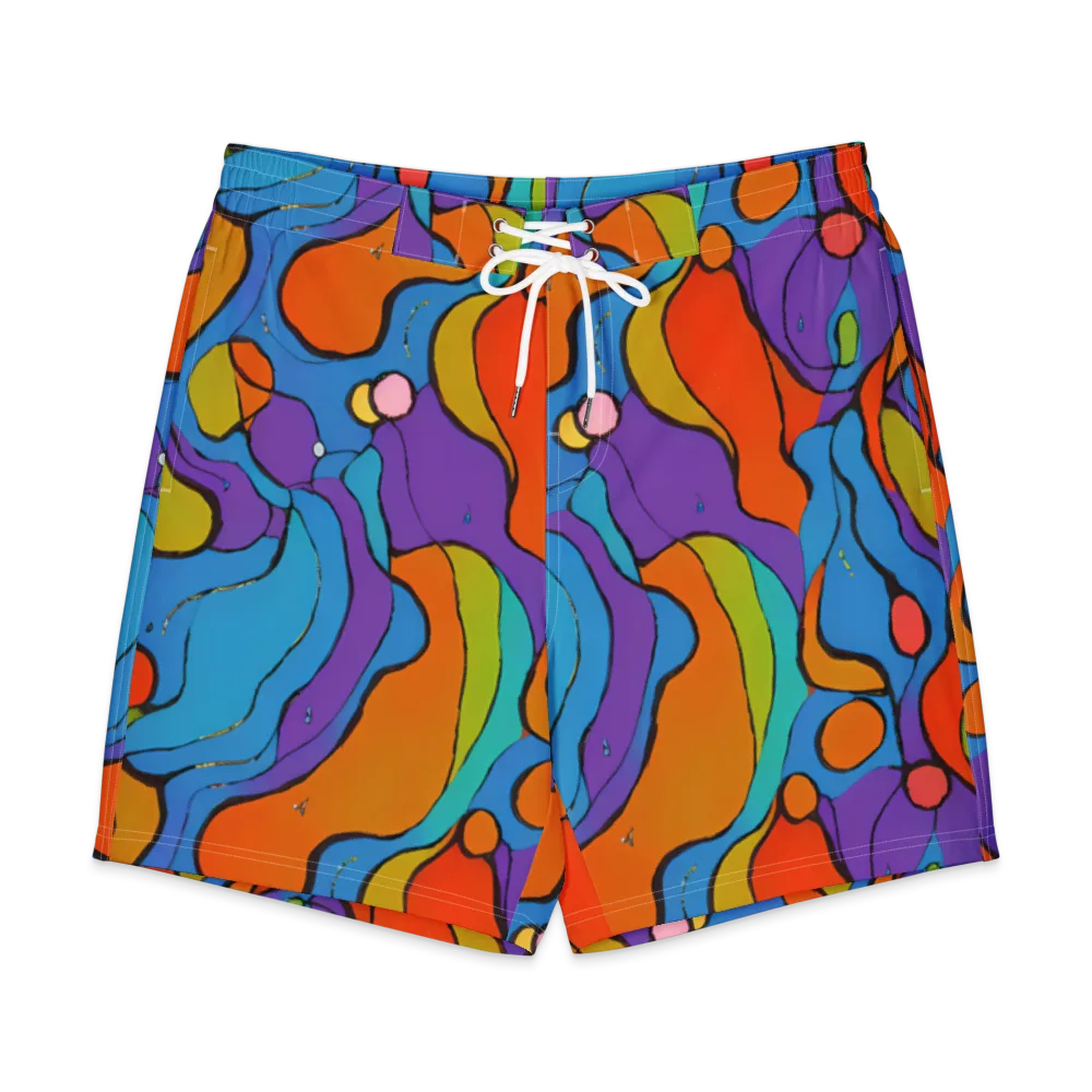 Kaleidoscope Bloom on Men's Board Shorts — Front