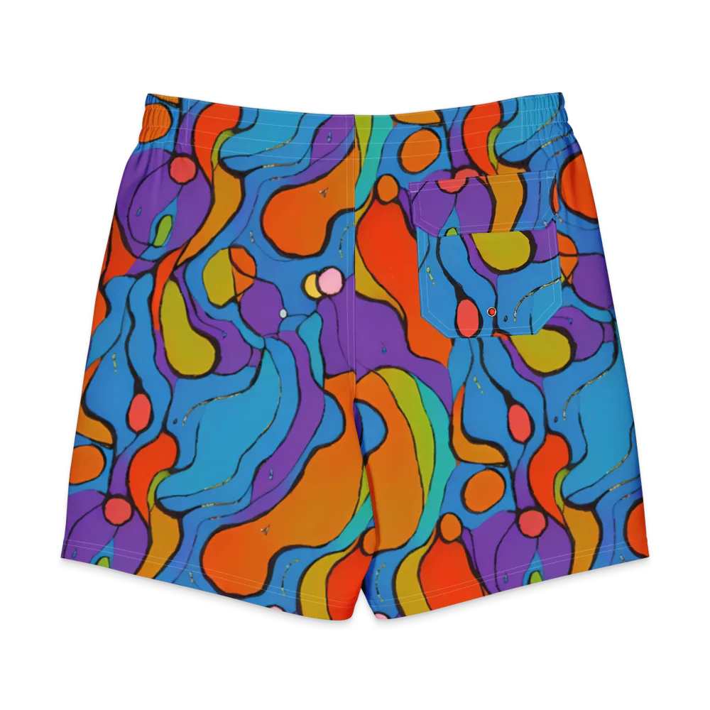 Kaleidoscope Bloom on Men's Board Shorts — Back