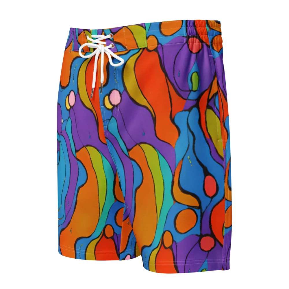 Kaleidoscope Bloom on Men's Board Shorts — Front
