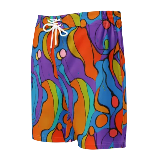 Kaleidoscope Bloom on a Men's Board Shorts