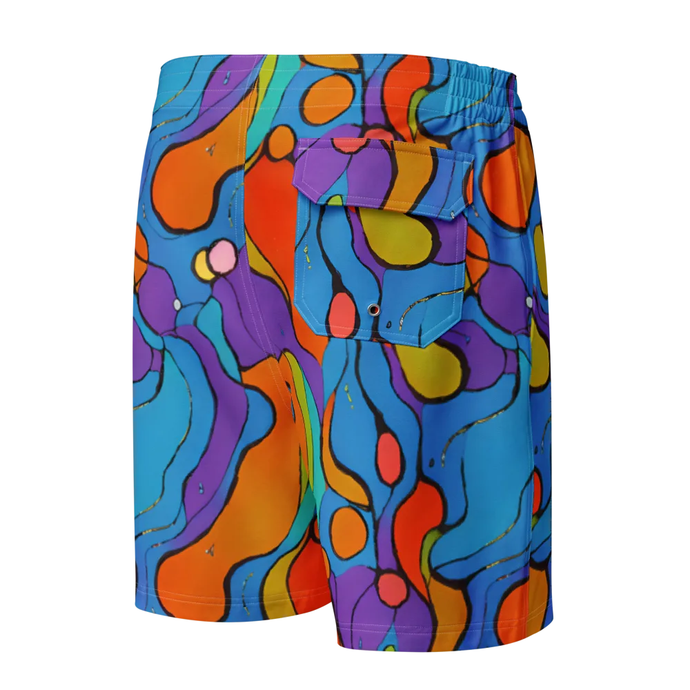 Kaleidoscope Bloom on Men's Board Shorts — Back