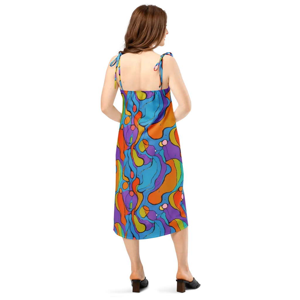 Kaleidoscope Bloom on Slip Dress — Back