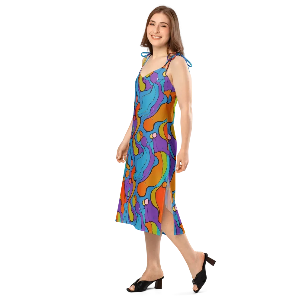 Kaleidoscope Bloom on Slip Dress — Left Front