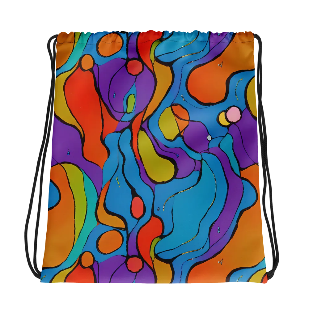 Kaleidoscope Bloom on Drawstring Bag — Photo