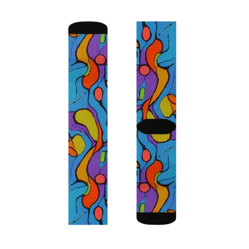 Kaleidoscope Bloom on a Socks