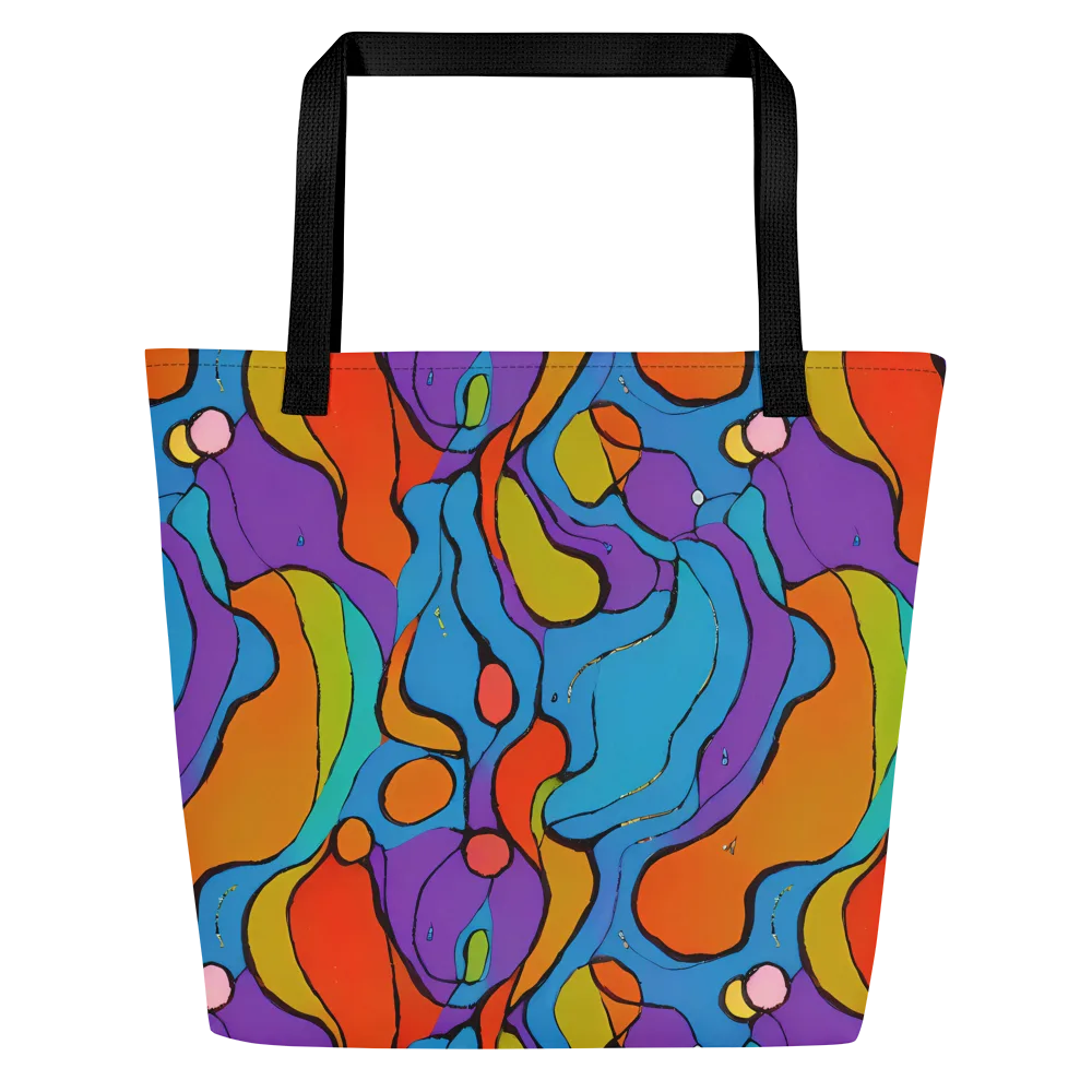 Kaleidoscope Bloom on Large Tote Bag W/ Pocket — Front