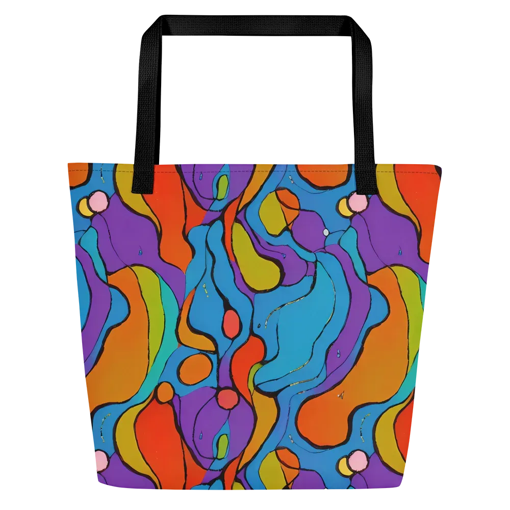 Kaleidoscope Bloom on Large Tote Bag W/ Pocket — Front