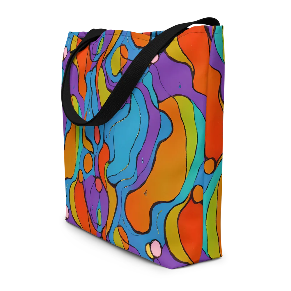 Kaleidoscope Bloom on Large Tote Bag W/ Pocket — Front