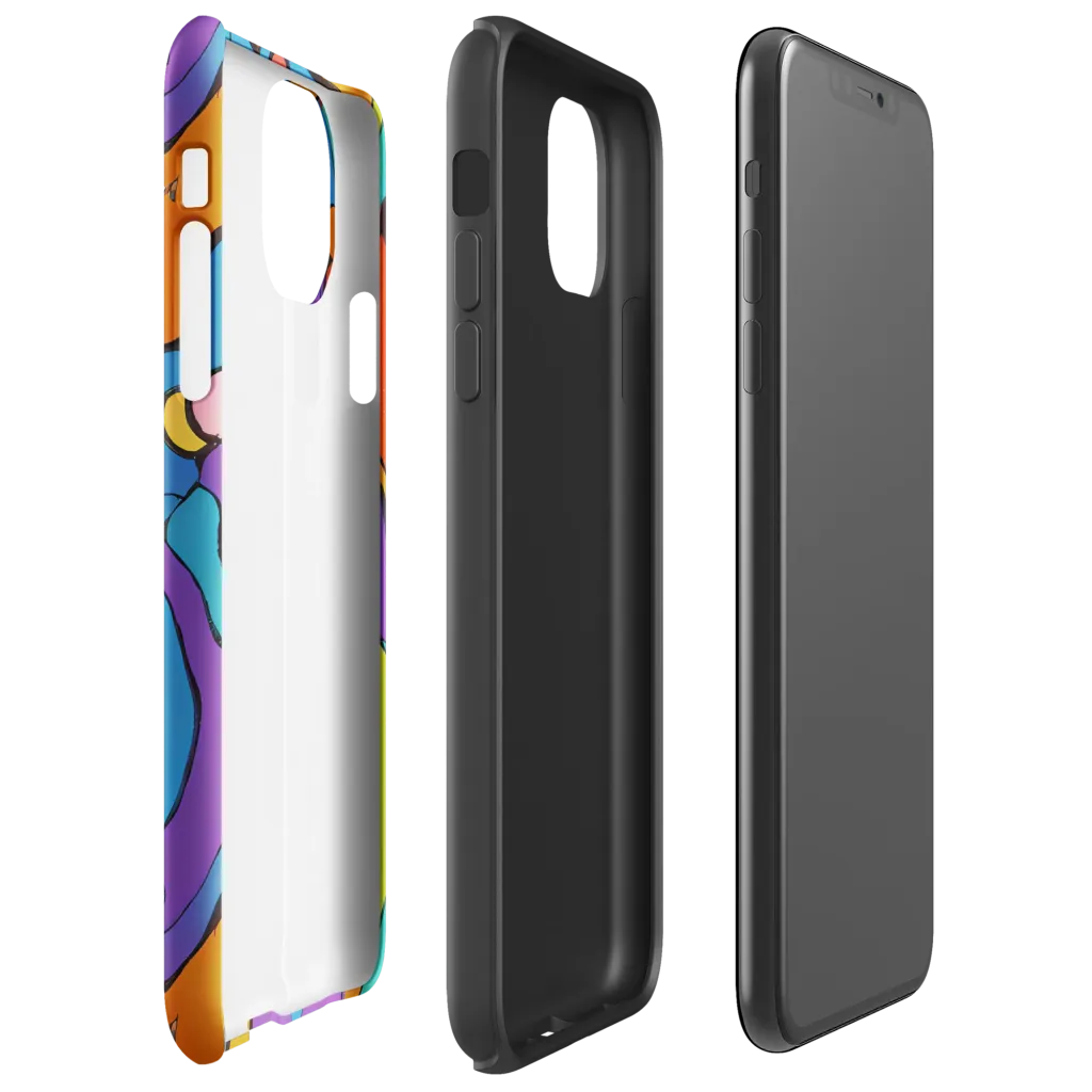 Kaleidoscope Bloom on Tough Case for iPhone® — Right