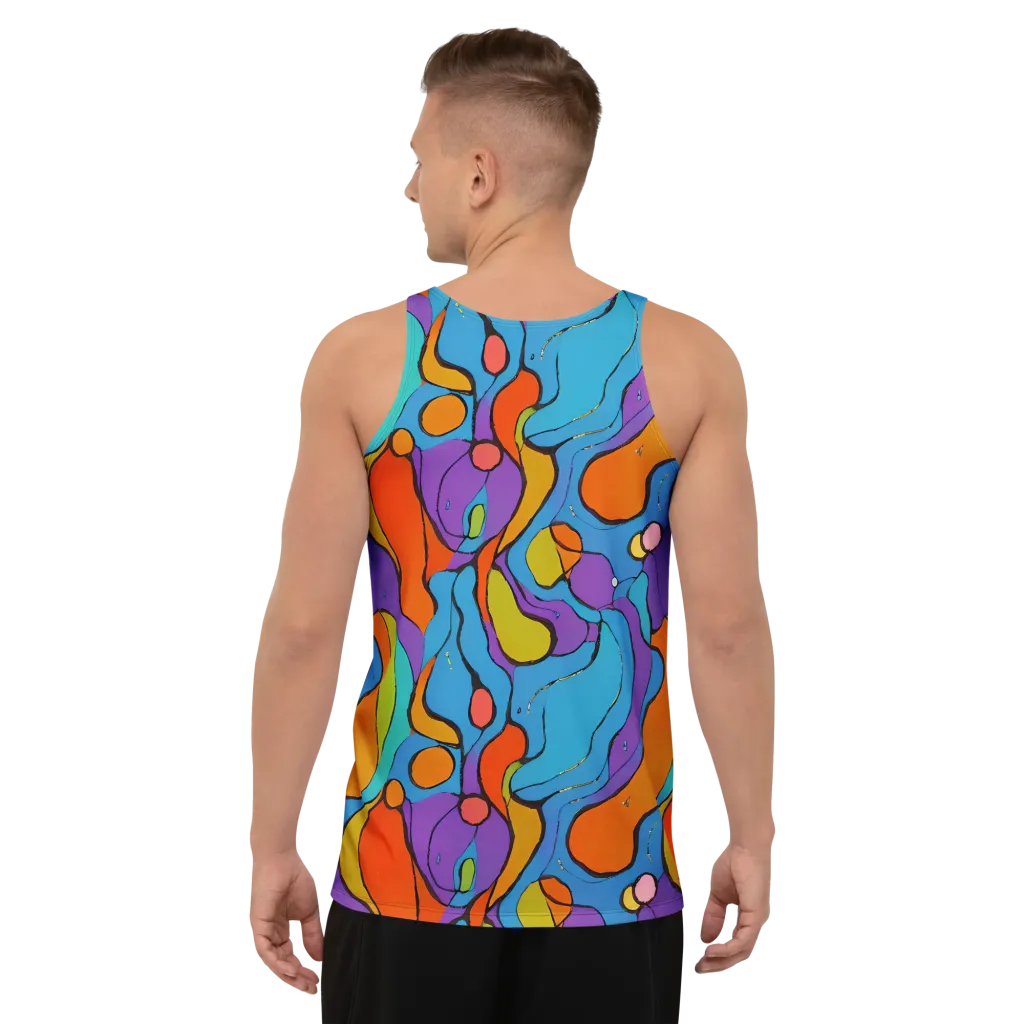 Kaleidoscope Bloom on Men's Tank Top — Back