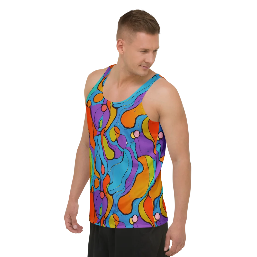 Kaleidoscope Bloom on Men's Tank Top — Left Front