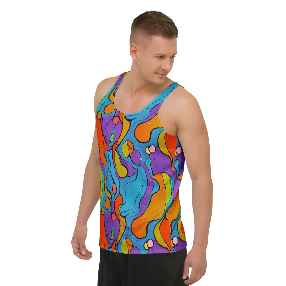 Kaleidoscope Bloom on Men's Tank Top — Left Front