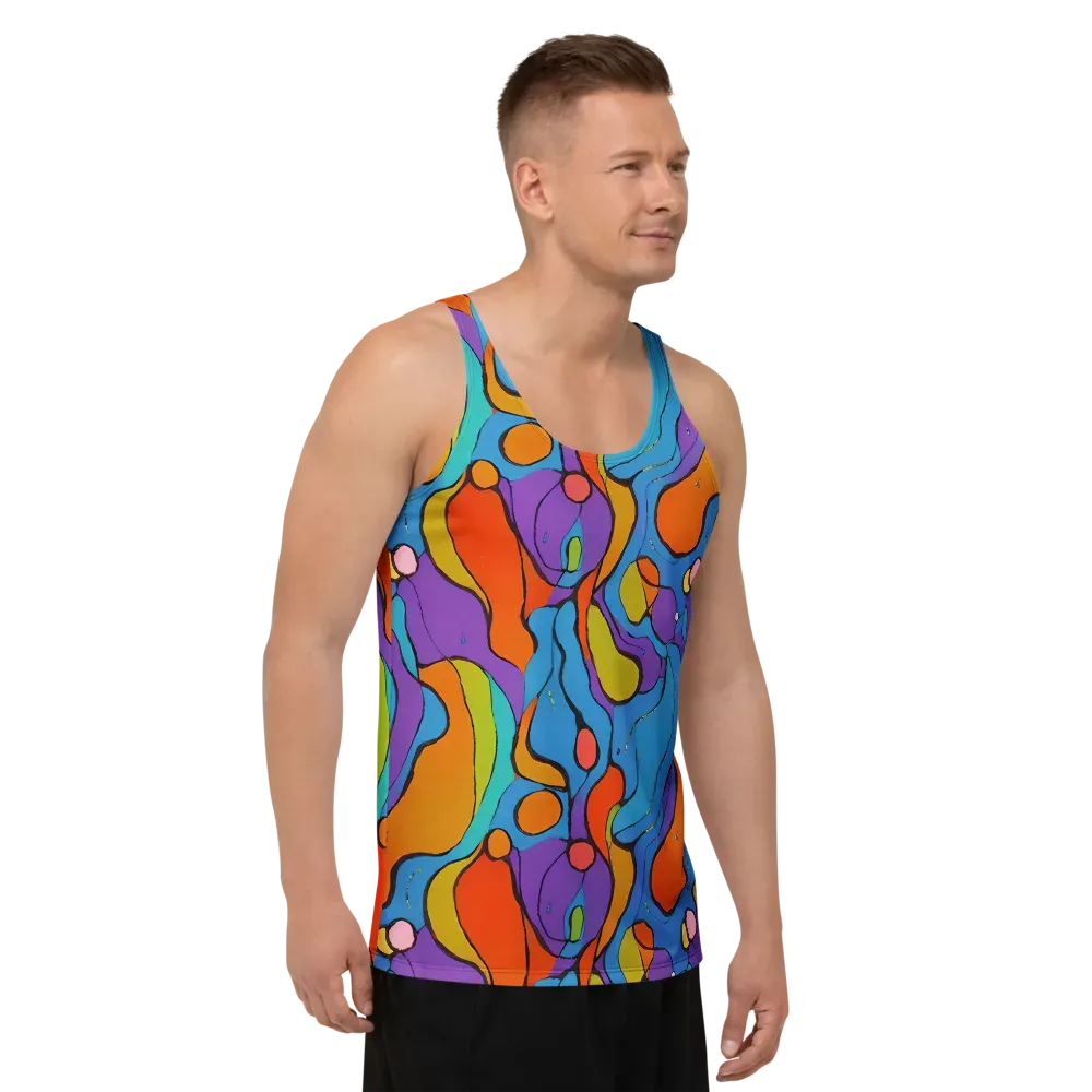 Kaleidoscope Bloom on Men's Tank Top — Right Front