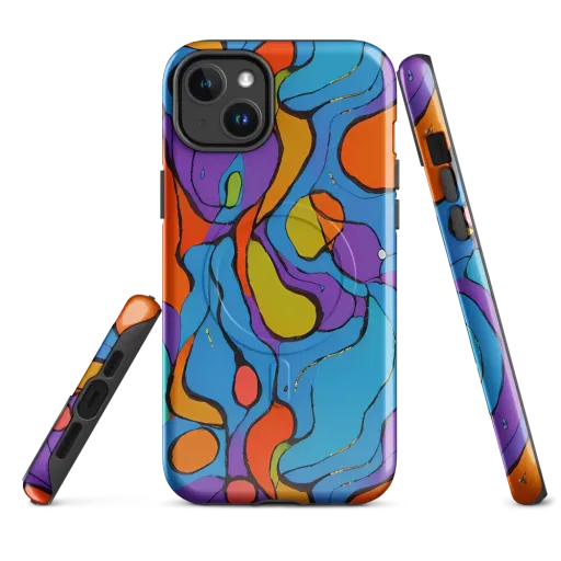 Kaleidoscope Bloom on a MagSafe Tough Case for iPhone®