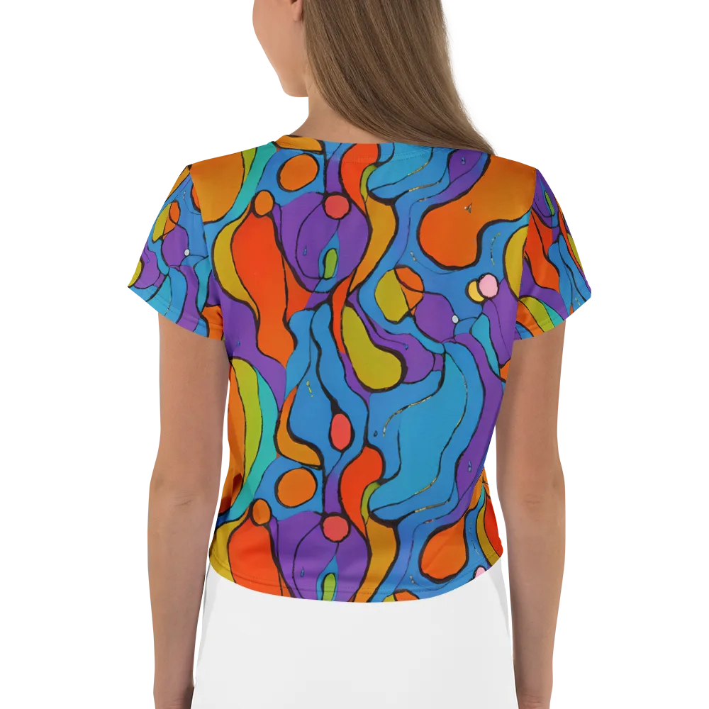 Kaleidoscope Bloom on Crop Tee — Back