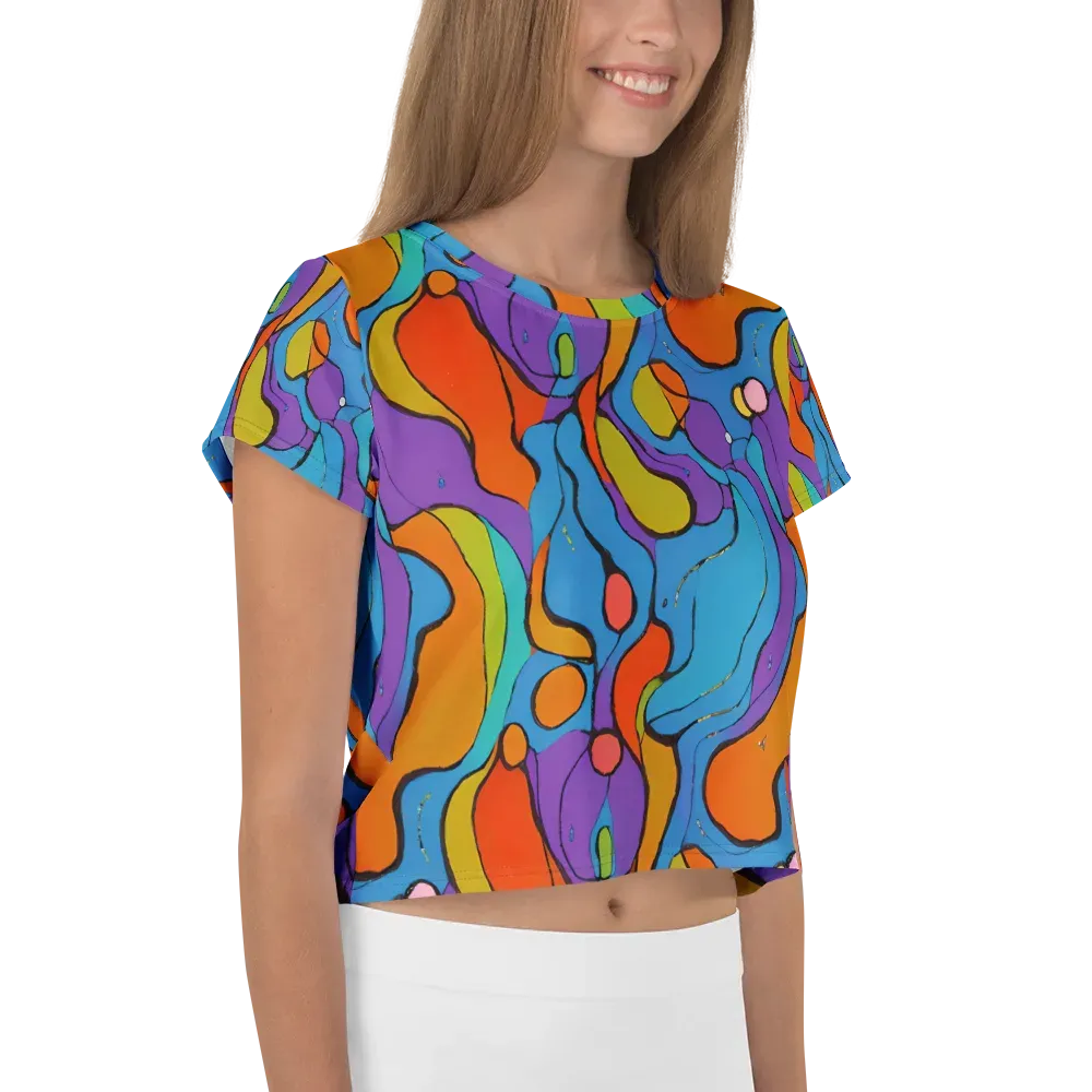 Kaleidoscope Bloom on Crop Tee — Right