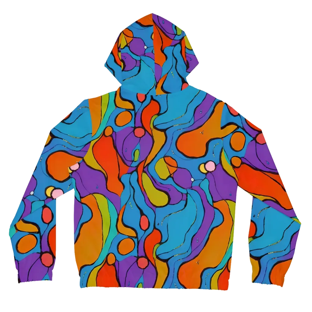 Kaleidoscope Bloom on Women's Full-Zip Hoodie — Back