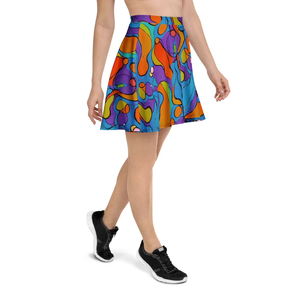 Kaleidoscope Bloom on Skater Skirt — Right