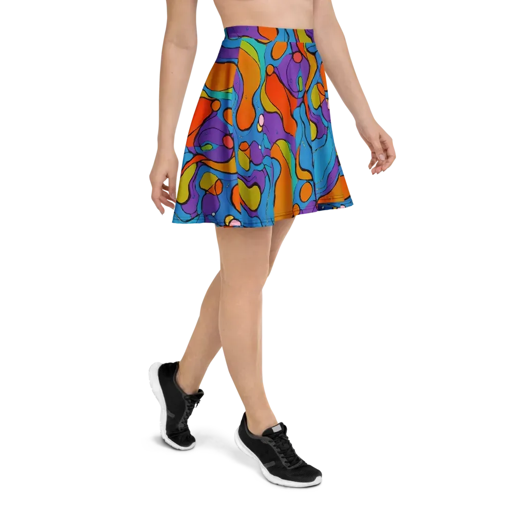 Kaleidoscope Bloom on Skater Skirt — Right