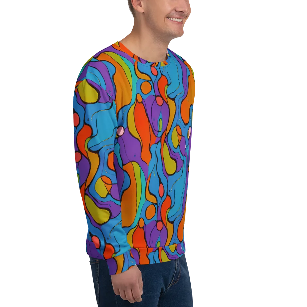 Kaleidoscope Bloom on Sweatshirt — Right Front