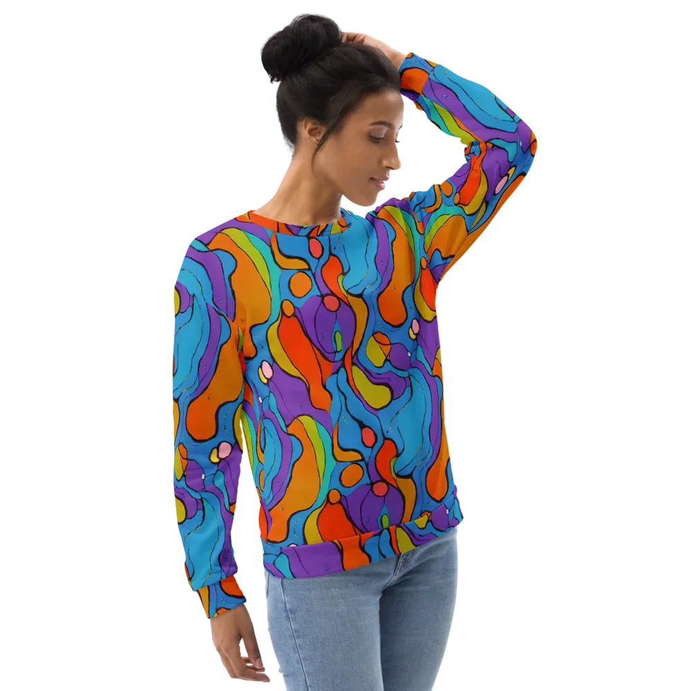 Kaleidoscope Bloom on Sweatshirt — Right Front