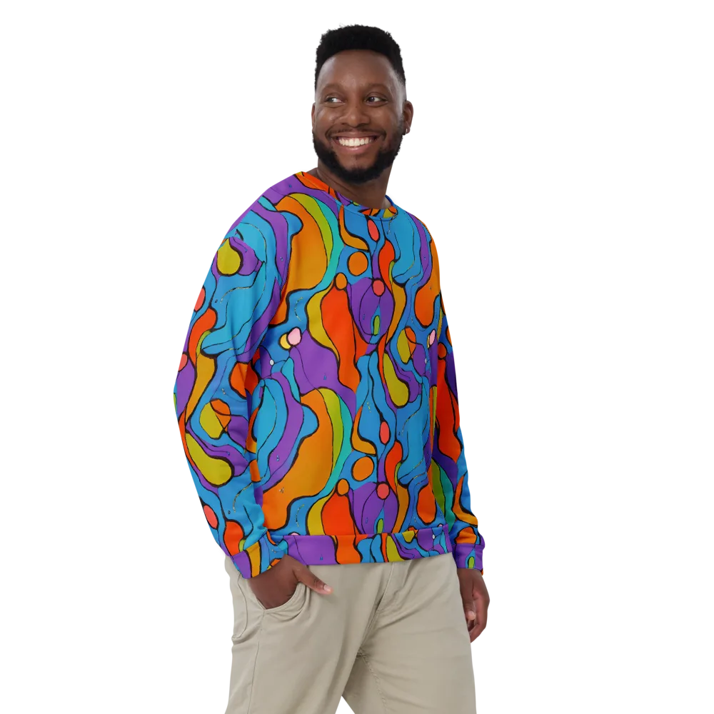 Kaleidoscope Bloom on Sweatshirt — Front