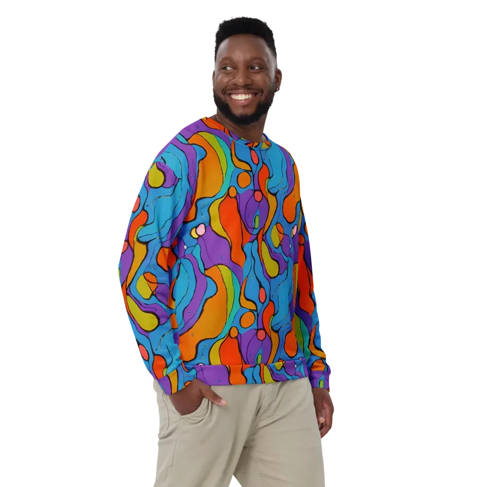 Kaleidoscope Bloom on Sweatshirt — Front