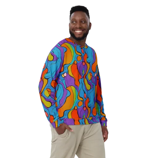 Kaleidoscope Bloom on a Sweatshirt