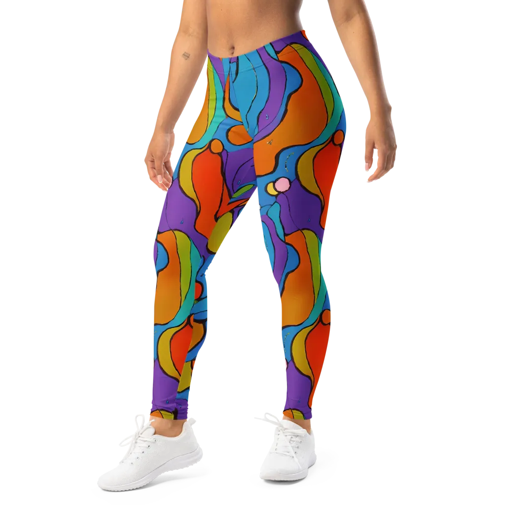 Kaleidoscope Bloom on Leggings — Left Front