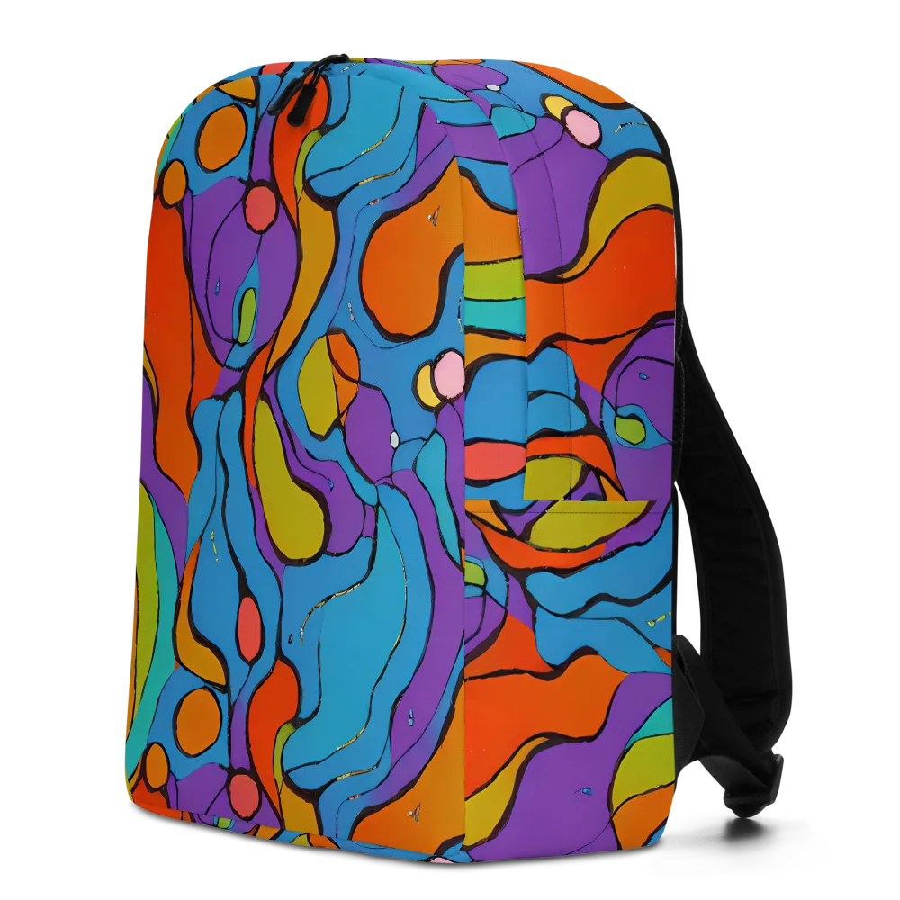 Kaleidoscope Bloom on Minimalist Backpack — Left