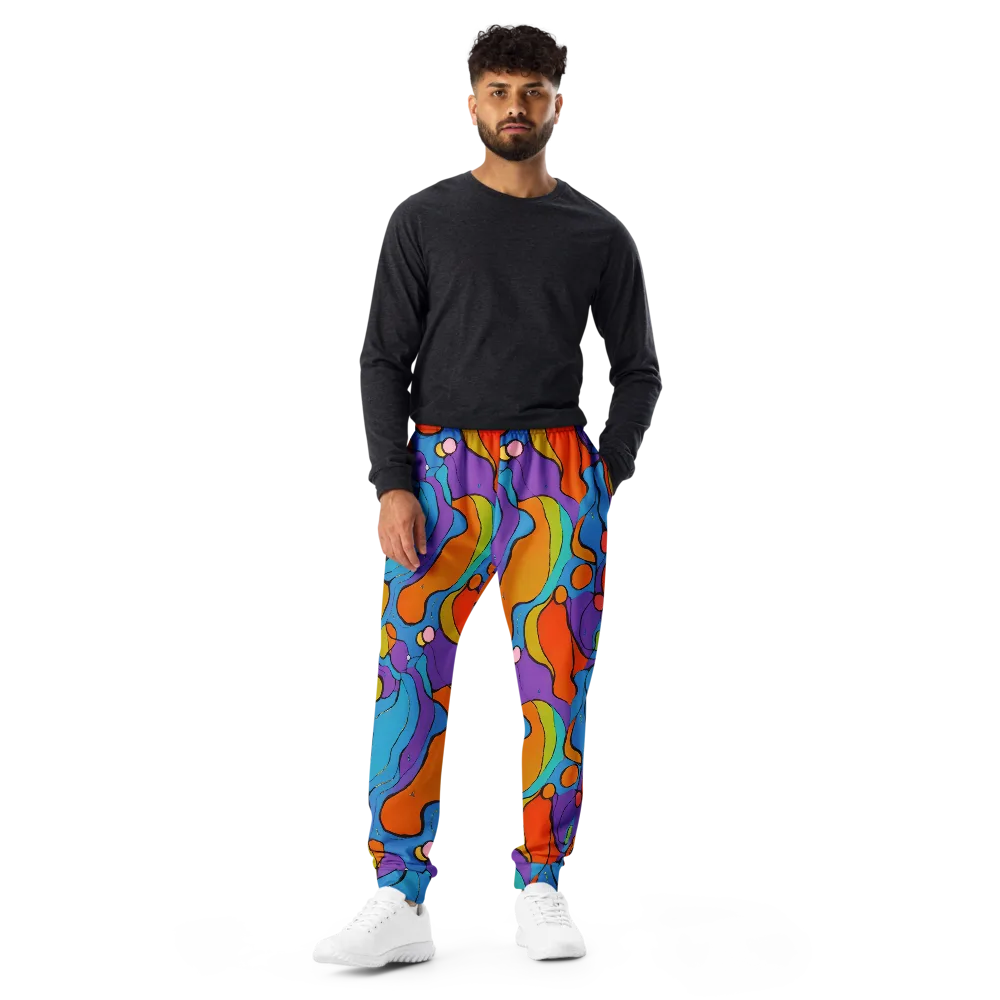 Kaleidoscope Bloom on Men's Joggers — Front