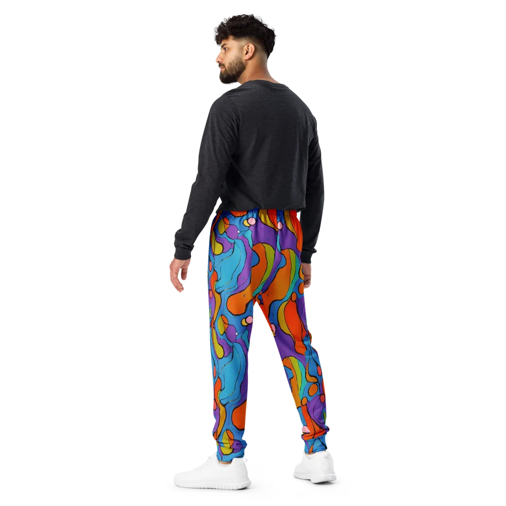 Kaleidoscope Bloom on Men's Joggers — Back
