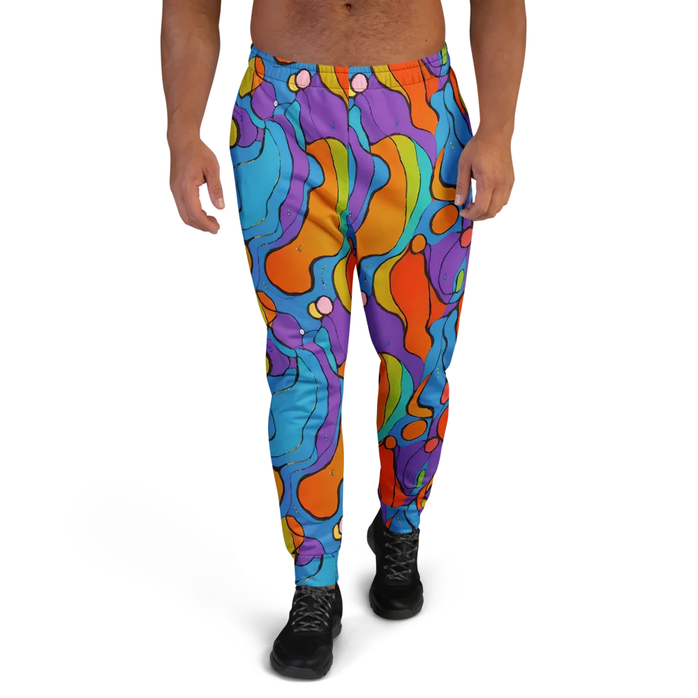 Kaleidoscope Bloom on Men's Joggers — Front