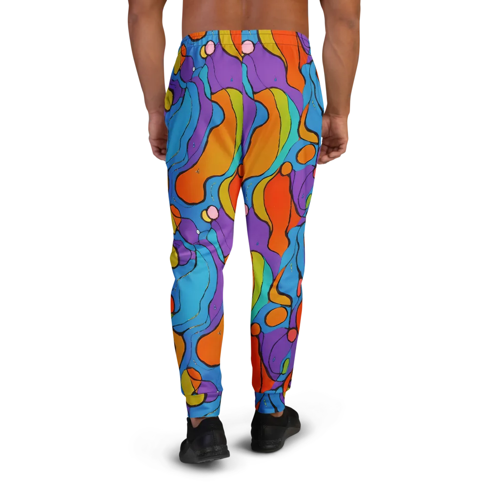 Kaleidoscope Bloom on Men's Joggers — Back