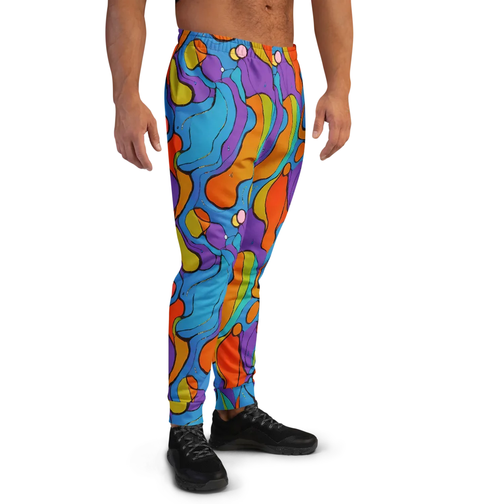 Kaleidoscope Bloom on Men's Joggers — Right