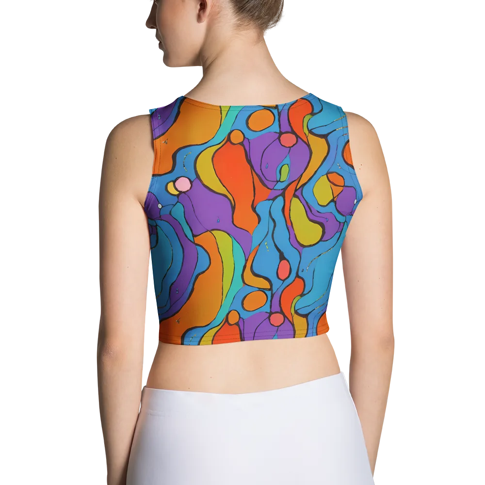 Kaleidoscope Bloom on Crop Top — Back