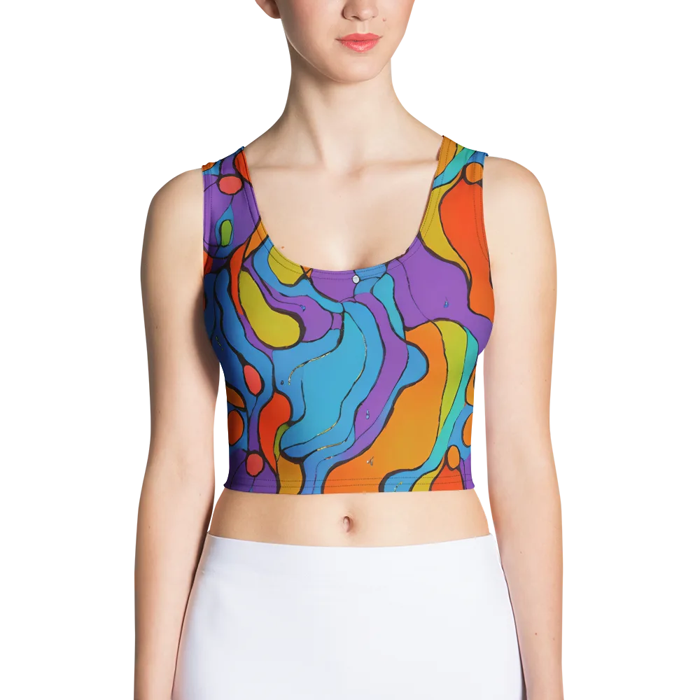Kaleidoscope Bloom on Crop Top — Front