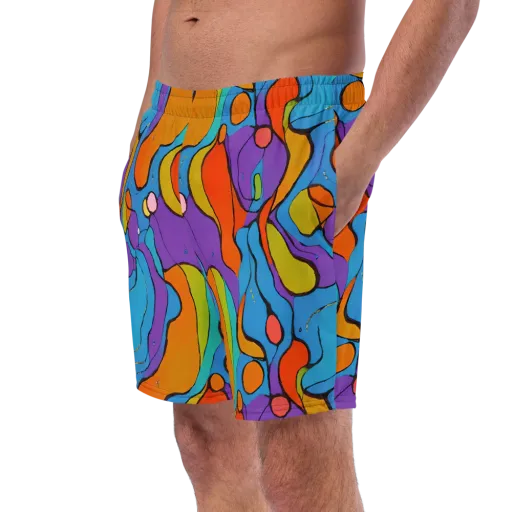 Kaleidoscope Bloom on a Swim Trunks
