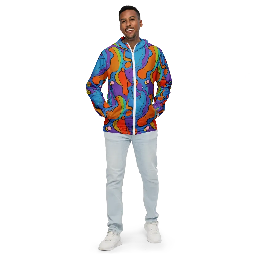 Kaleidoscope Bloom on Men's Windbreaker — Front