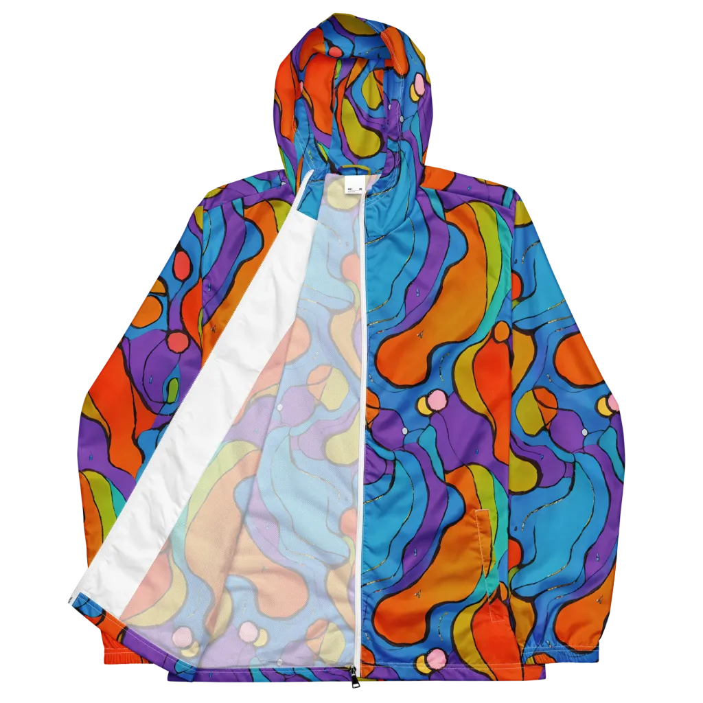 Kaleidoscope Bloom on Men's Windbreaker — Front