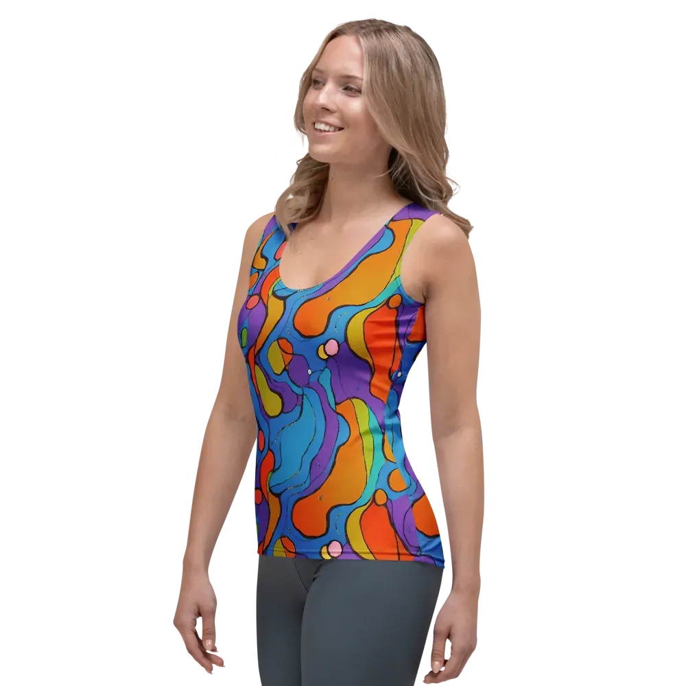 Kaleidoscope Bloom on Women's Tank Top — Left Front