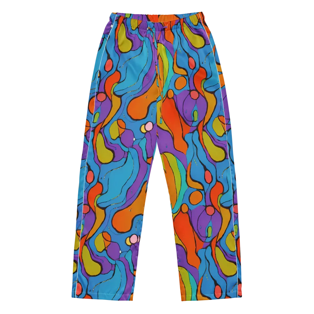 Kaleidoscope Bloom on Women's Pajama Pants — Front