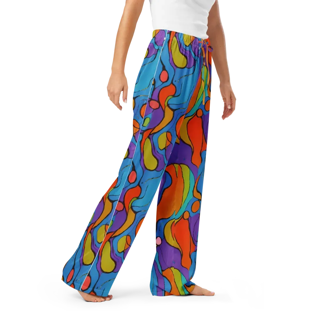 Kaleidoscope Bloom on Women's Pajama Pants — Right Front